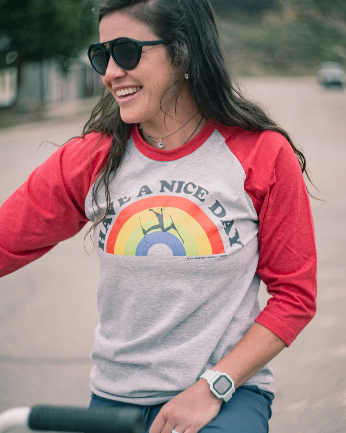 Have a Nice Day - 3/4 sleeve Unisex raglan shirt