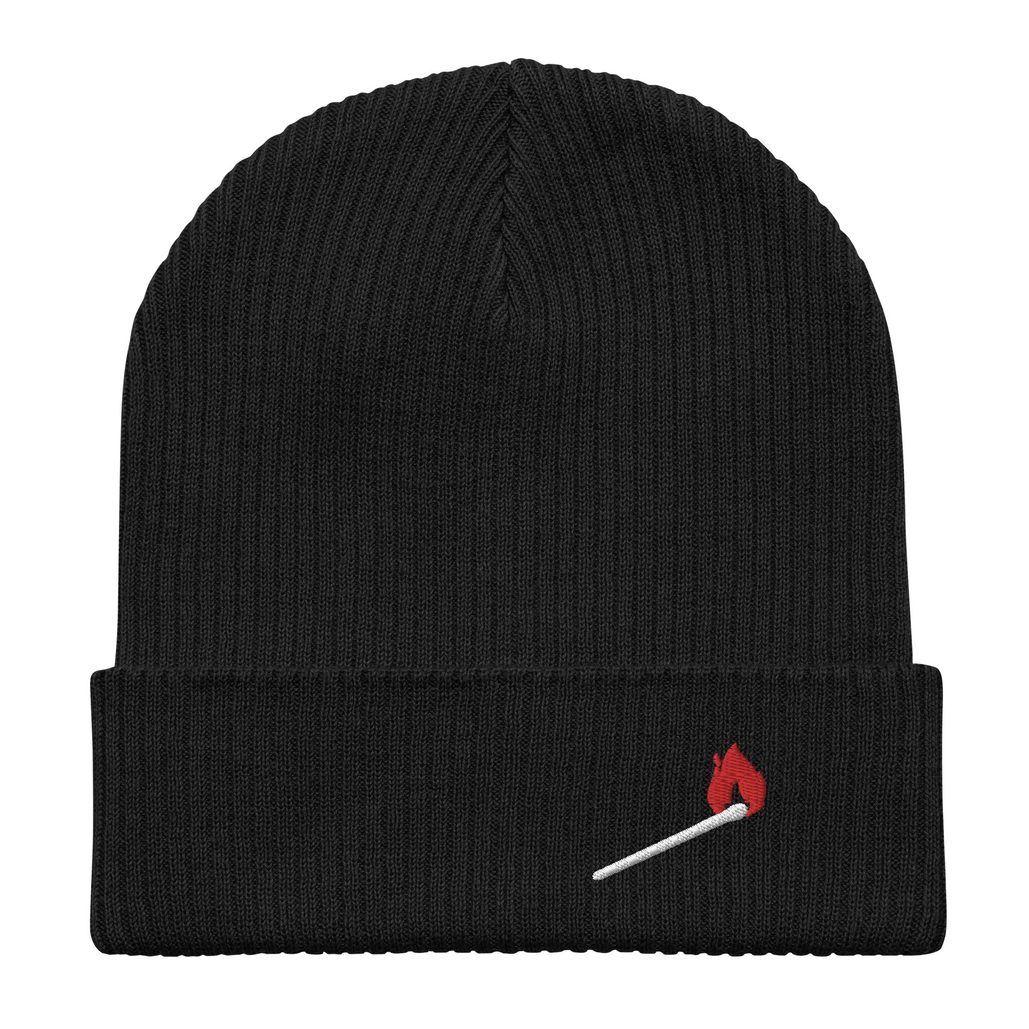 Light it Up - Embroidered Organic ribbed beanie