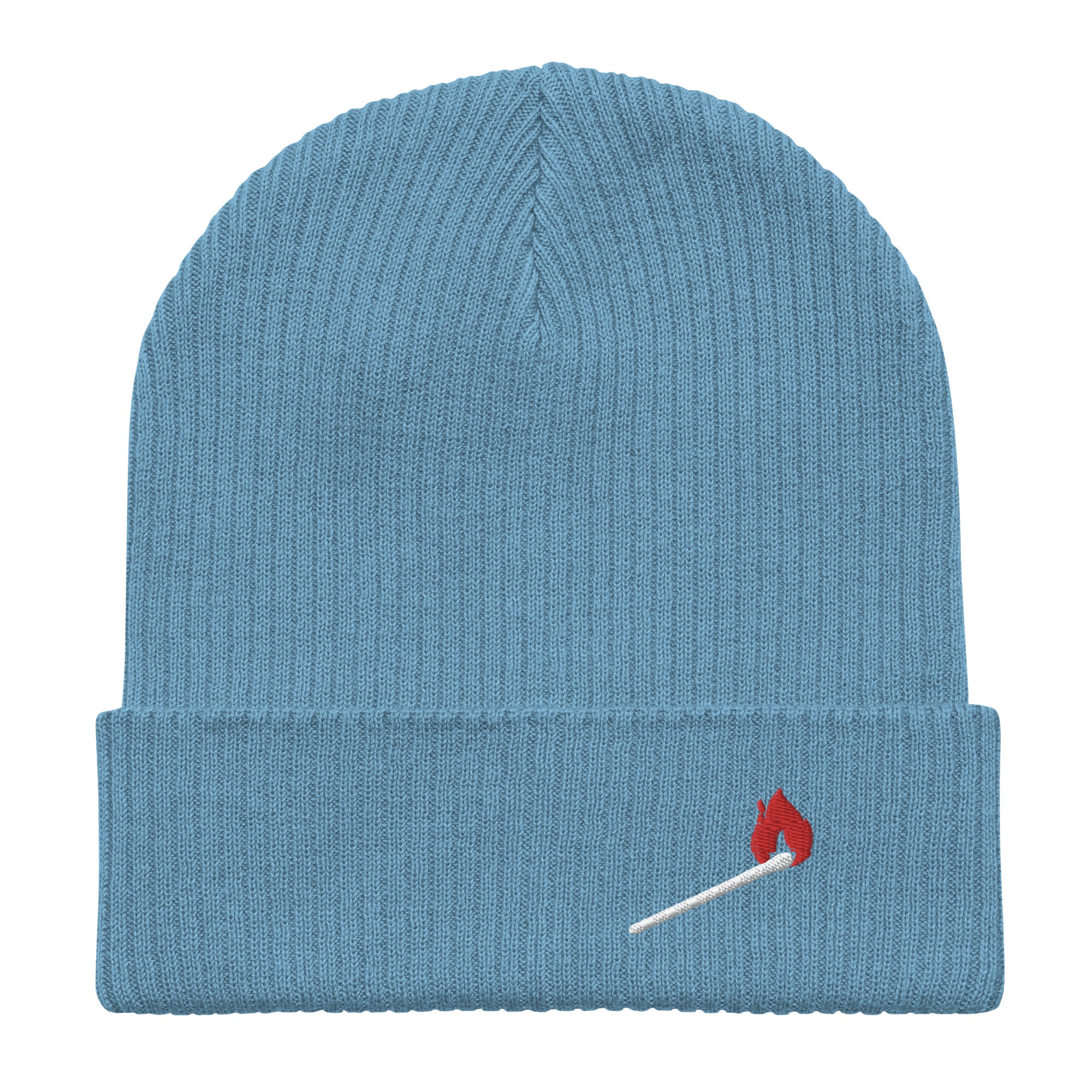 Light it Up - Embroidered Organic ribbed beanie