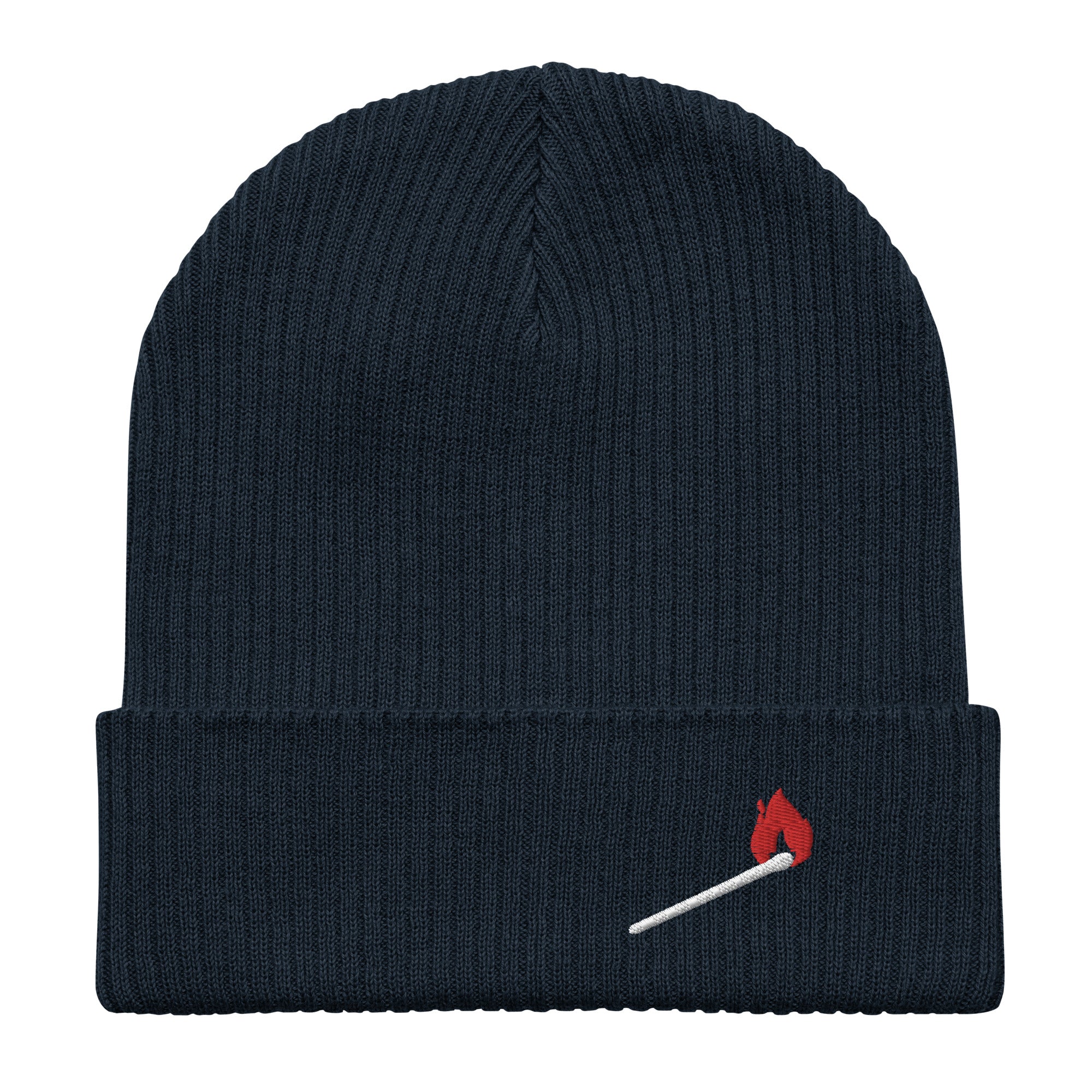 Light it Up - Embroidered Organic ribbed beanie