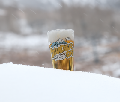 Matchstick X Lukey Collab Powder Day Pint Glass