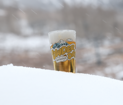 Matchstick X Lukey Collab Powder Day Pint Glass