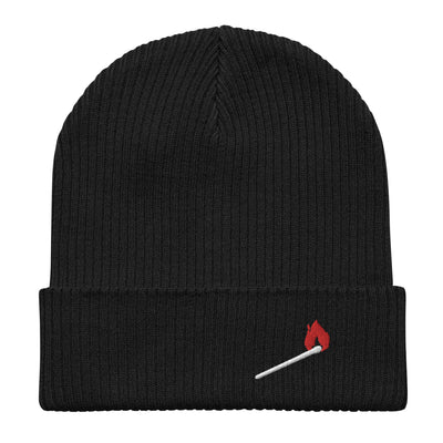 Light it Up - Embroidered Organic ribbed beanie