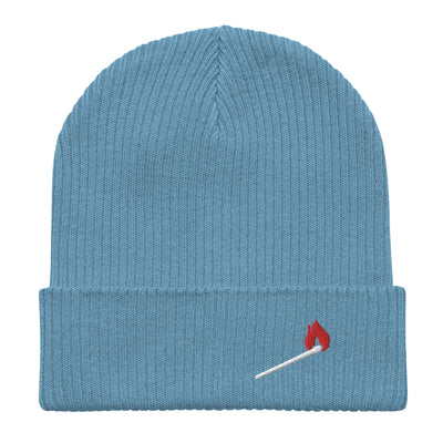 Light it Up - Embroidered Organic ribbed beanie